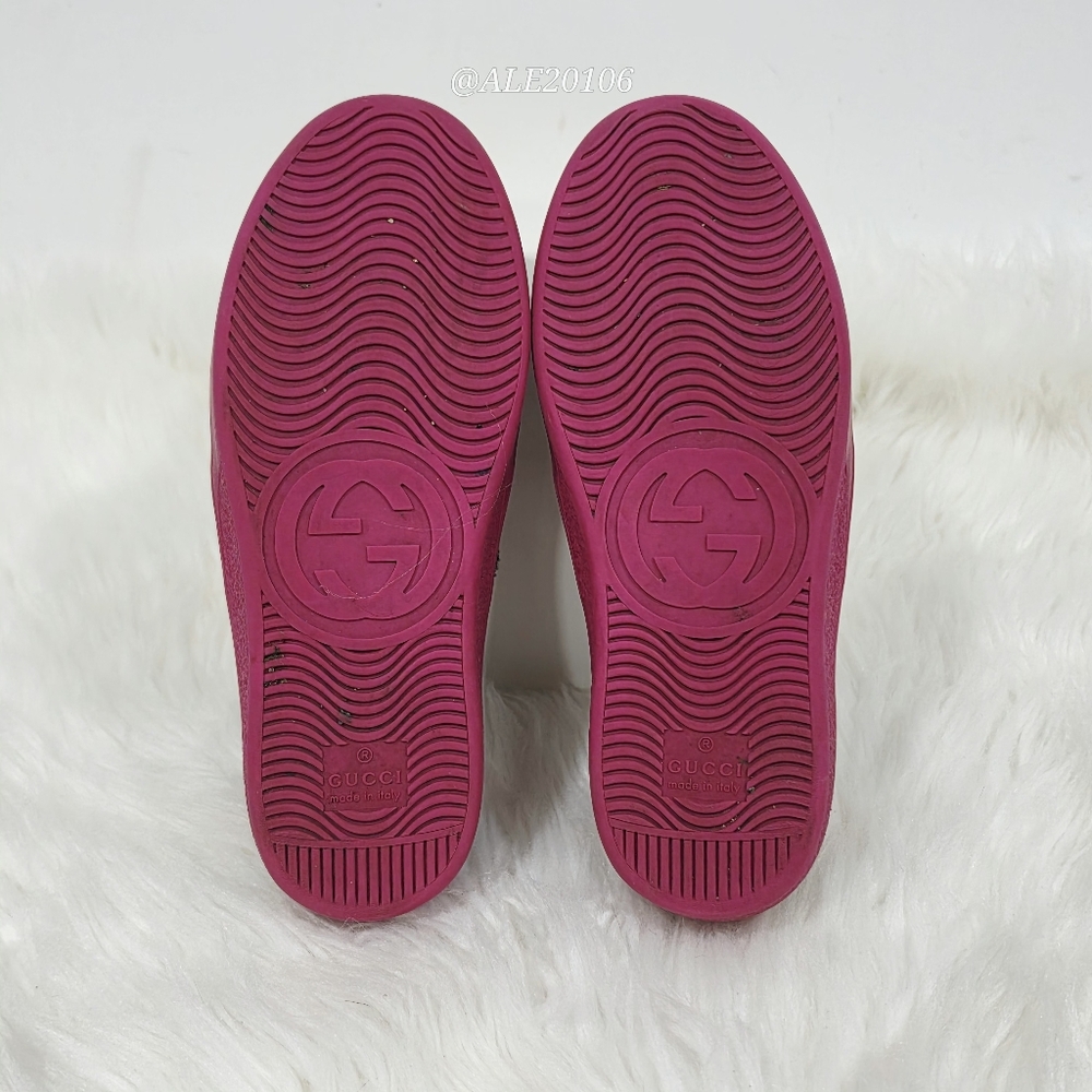 Gucci Bambi GG Canvas Kids Sneakers Pink EU 31 US 13C Rare - Picture 13 of 13